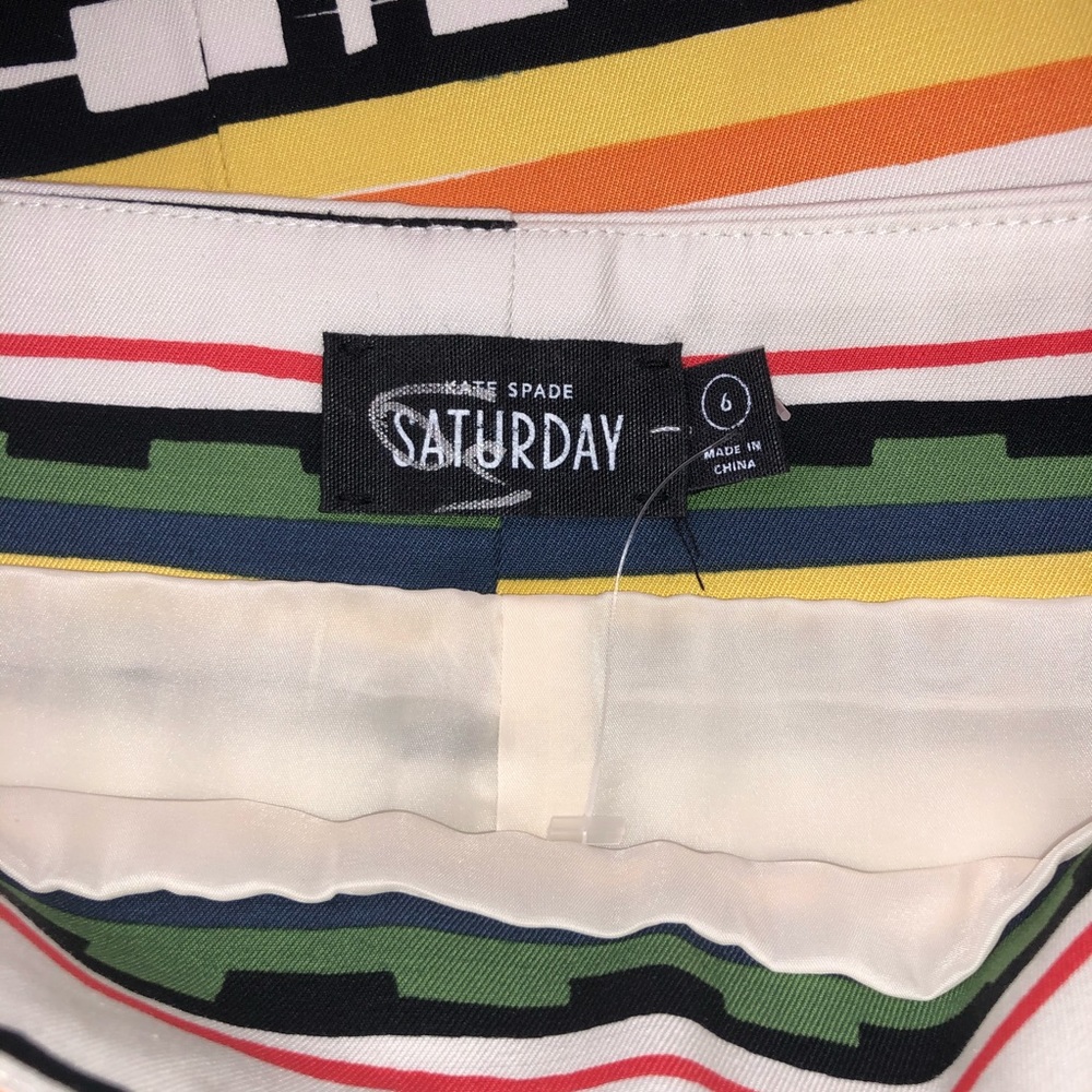 Kate Spade Saturday Women SZ 6 Striped mini skirt - Picture 3 of 5